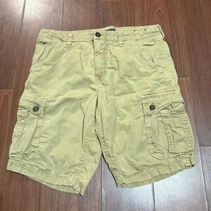 Y2K American Eagle Khaki Cargo Shorts Size Men's 36